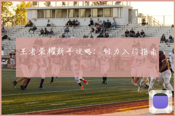 王者荣耀新手攻略：耐力入门指南